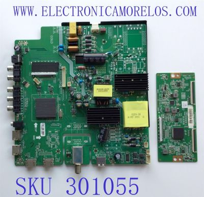 KIT DE TARJETAS PARA TV ON  / MAIN FUENTE LDD.M3458.A138 / DB01-JP-1904190054  / 319042000602333 / 1105601194Q / T-CON N4TA430UHDVN03.0_A0 / T430QVN03.0 / 900015730 / DISPLAY T430QVN03.0 / MODELO 